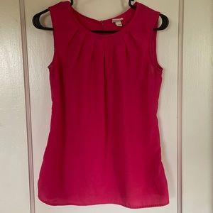 Hot Pink Pleated Blouse